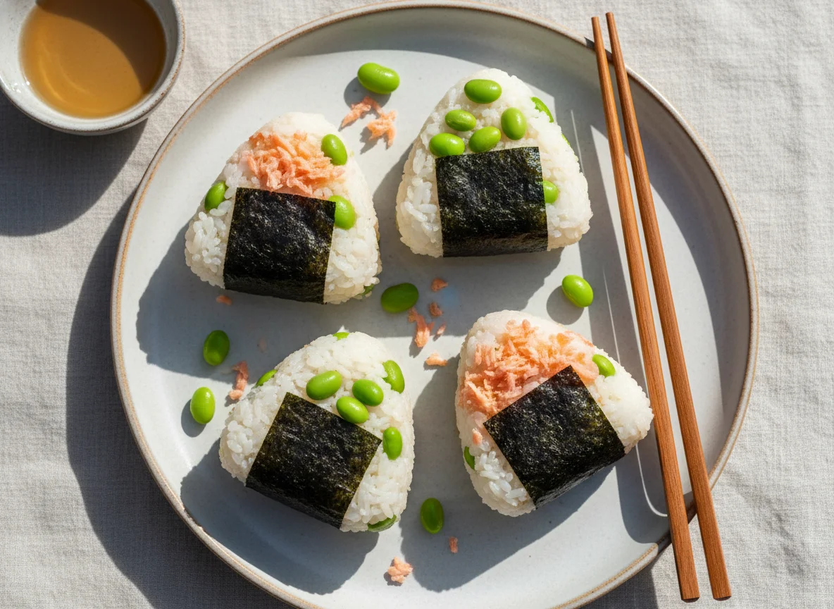 Onigiri Lachs & Edamame photo
