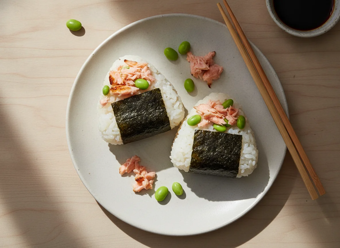 Onigiri Lachs & Edamamebohnen photo
