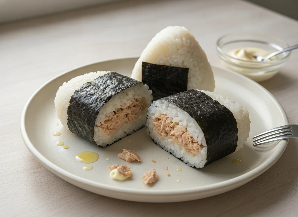 Onigiri mit Thunfisch-Füllung photo