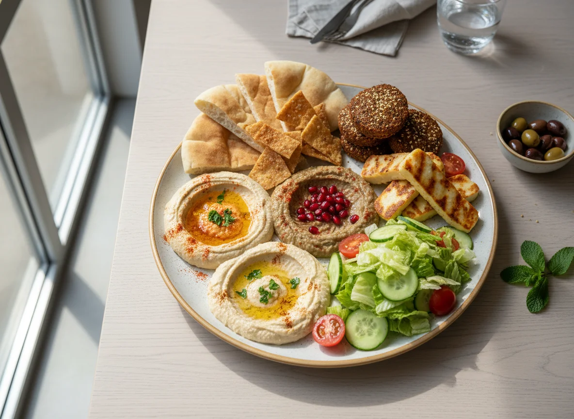 Orientalische Vorspeisenplatte photo