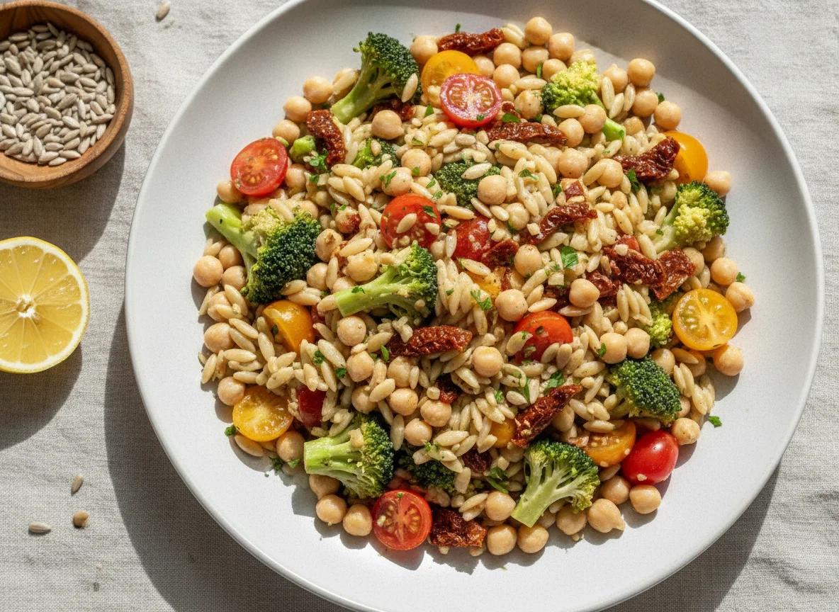 Orzo-Salat mit Brokkoli photo
