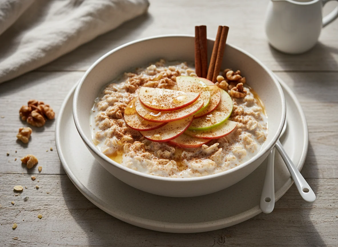Overnight Oats mit Apfel und Zimt photo
