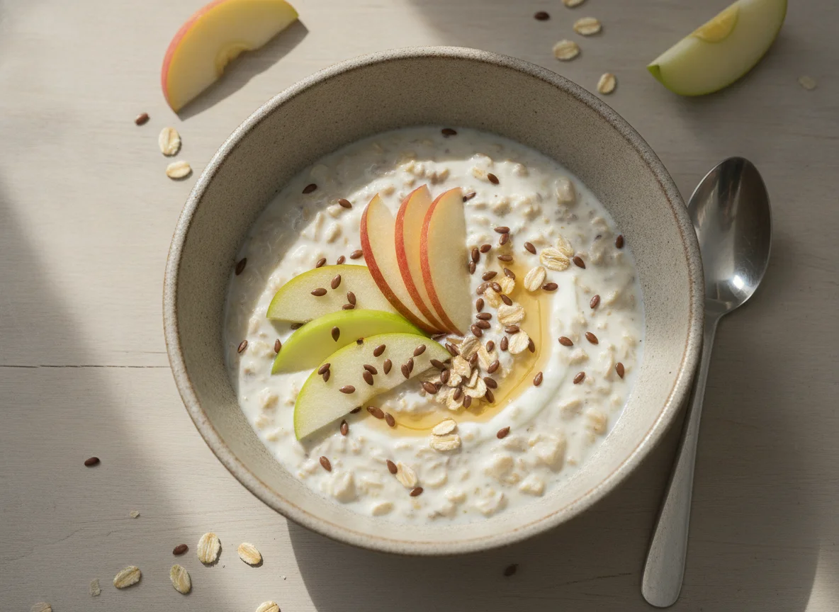Overnight Oats mit Leinsamen photo