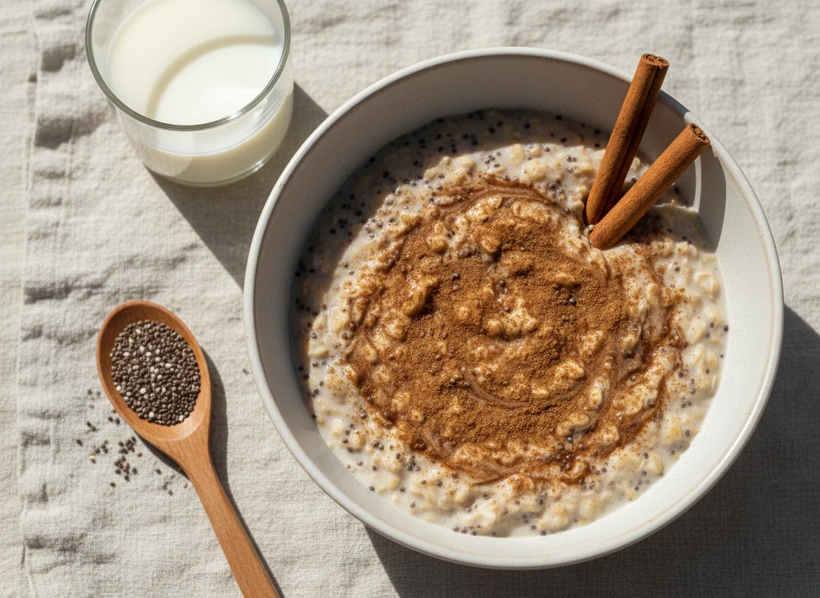 Overnight Oats mit Zimt photo