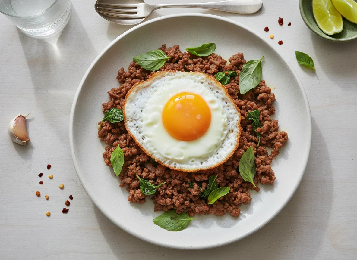 Pad Krapao mit Spiegelei photo
