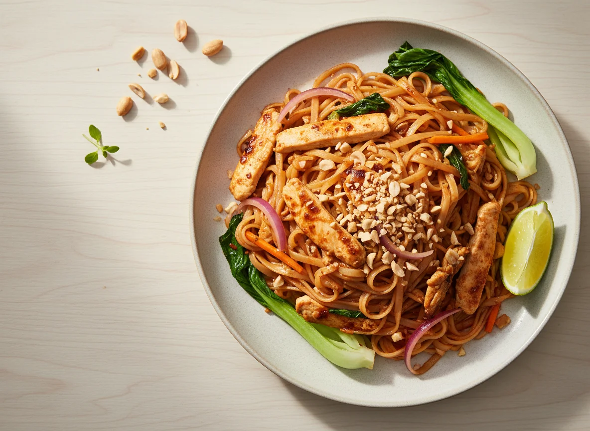 Pad Thai mit Hähnchen photo