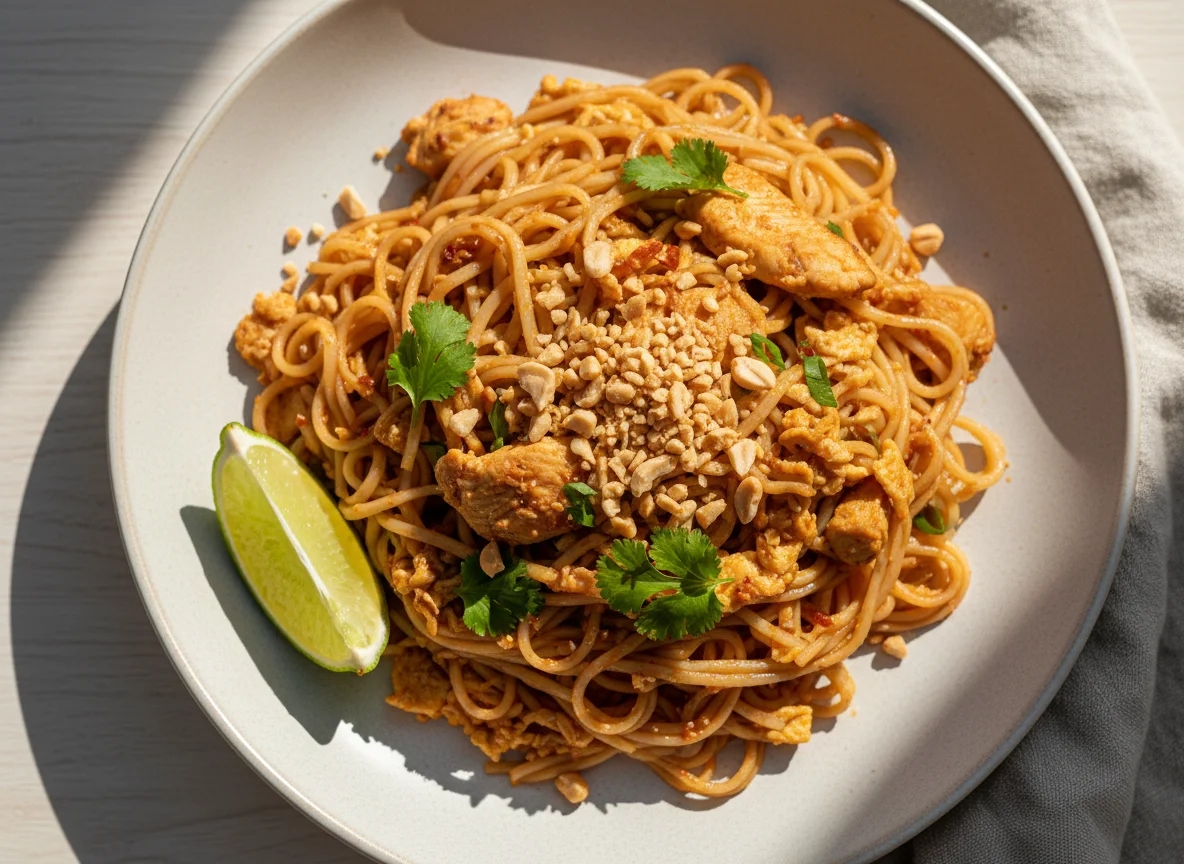 Pad Thai mit Huhn photo