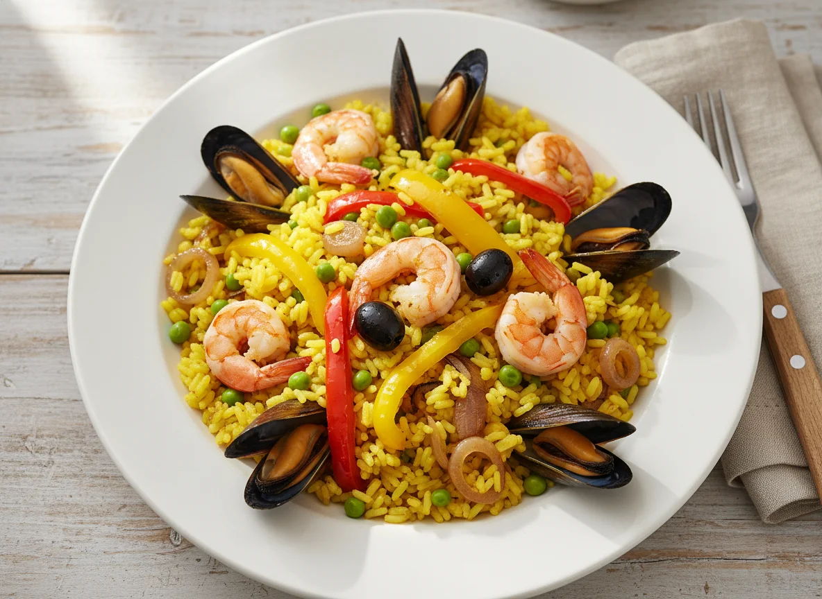 Paella mit Meeresfrüchten photo