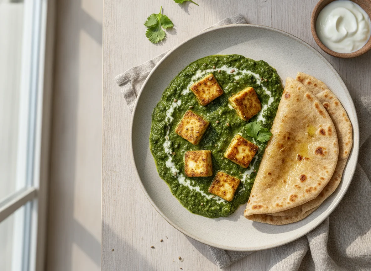 Palak Paneer mit Roti photo