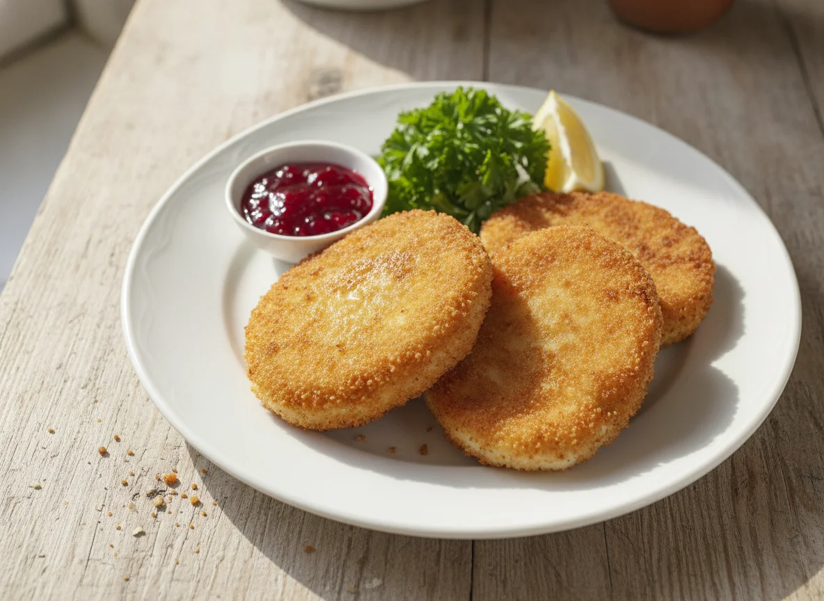 Panierter Schafskäse photo