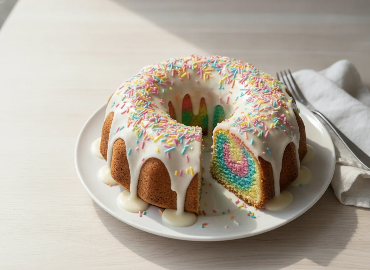 Papageienkuchen mit Zuckerguss photo