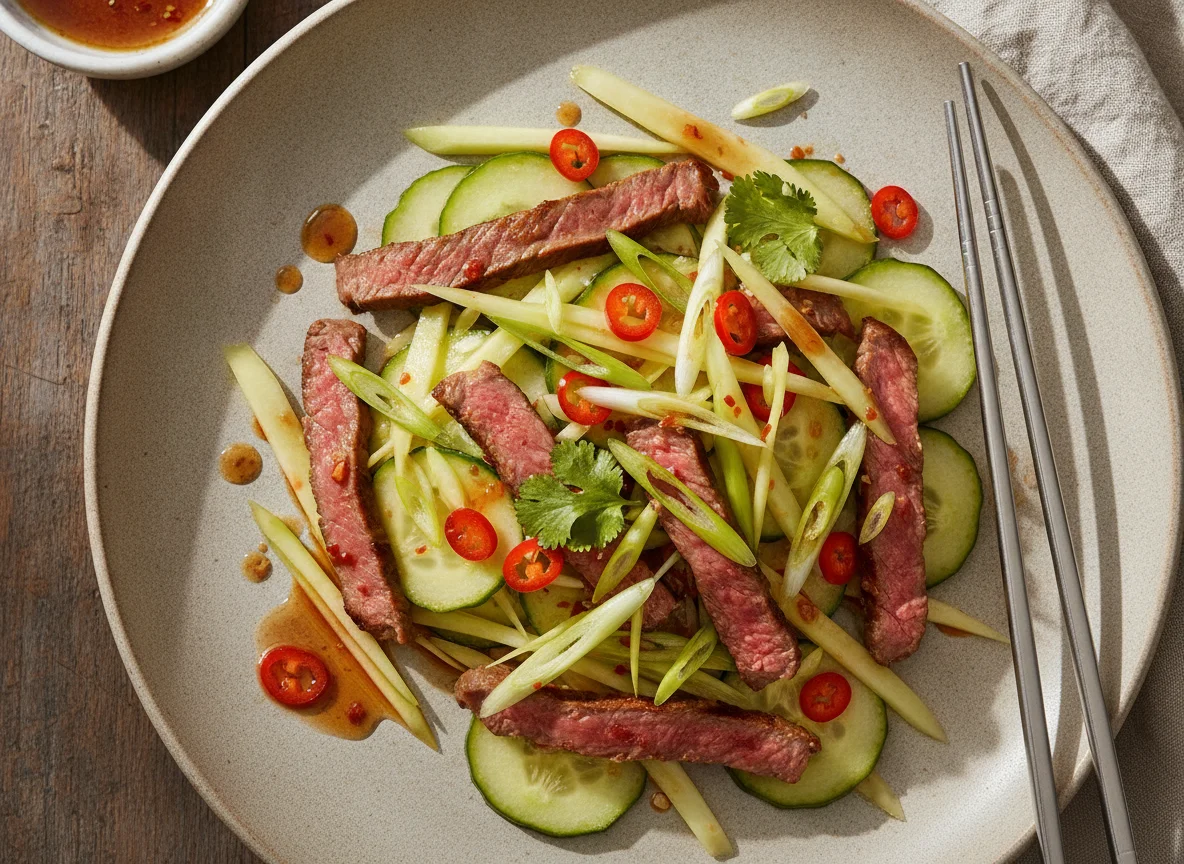 Papaya-Rindfleisch-Salat photo