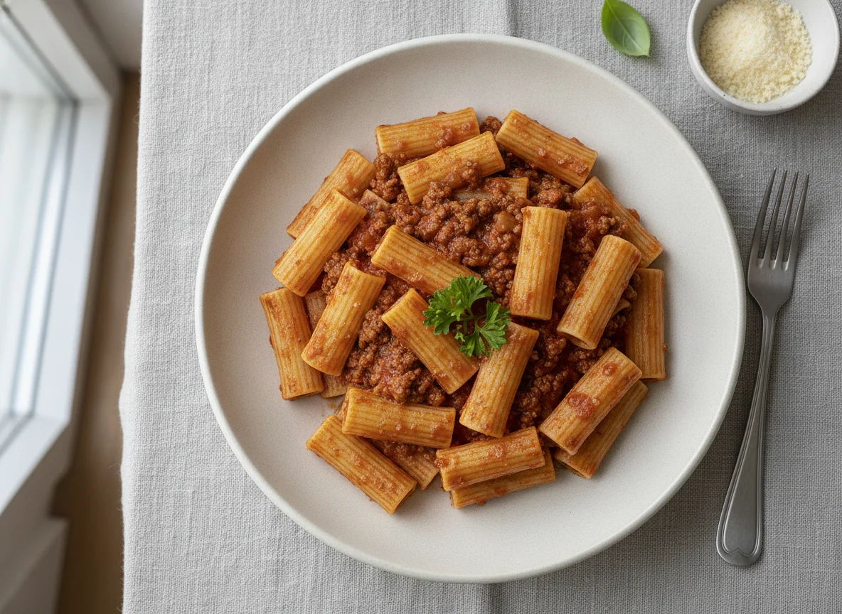 Pasta Bolognese (Rigatoni) photo