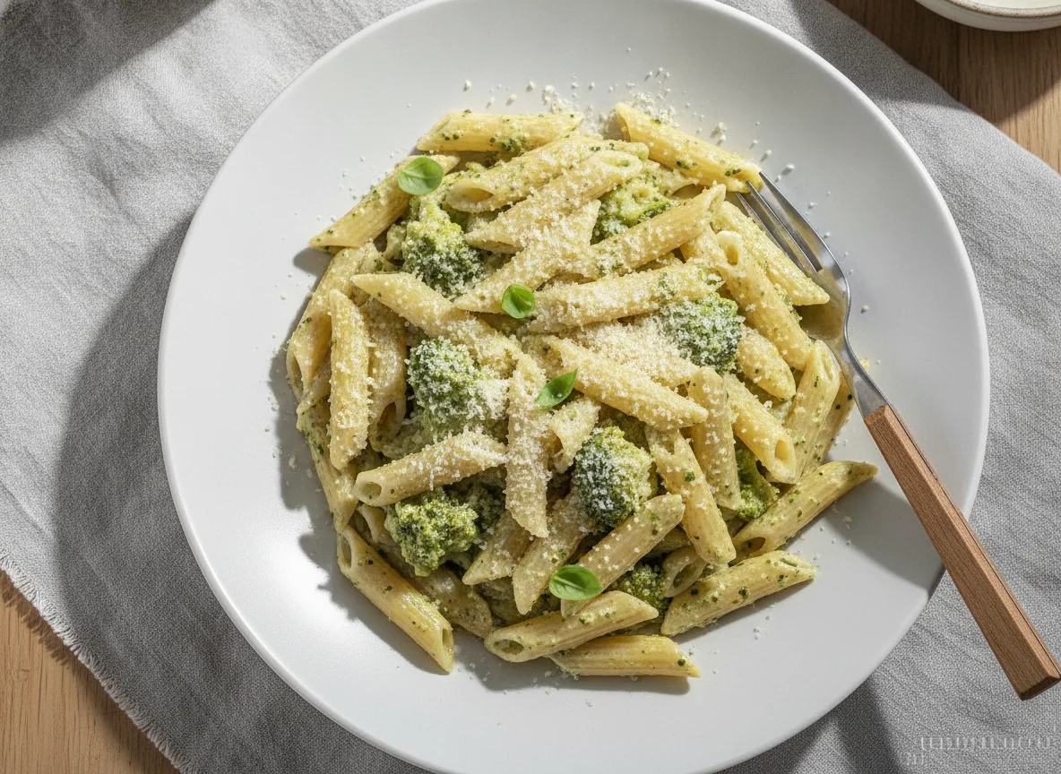 Pasta mit Brokkoli-Sahnesauce photo