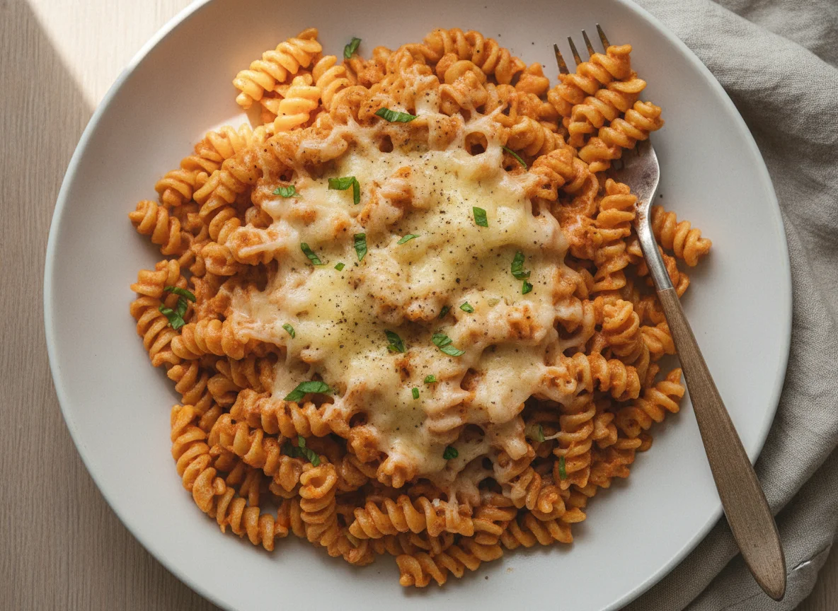 Pasta mit cremiger Tomaten-Sahne-Sauce photo