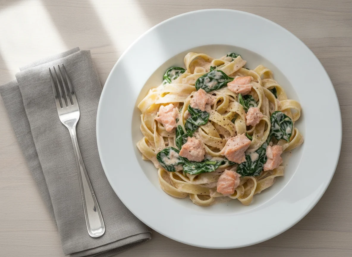 Pasta mit Lachs photo