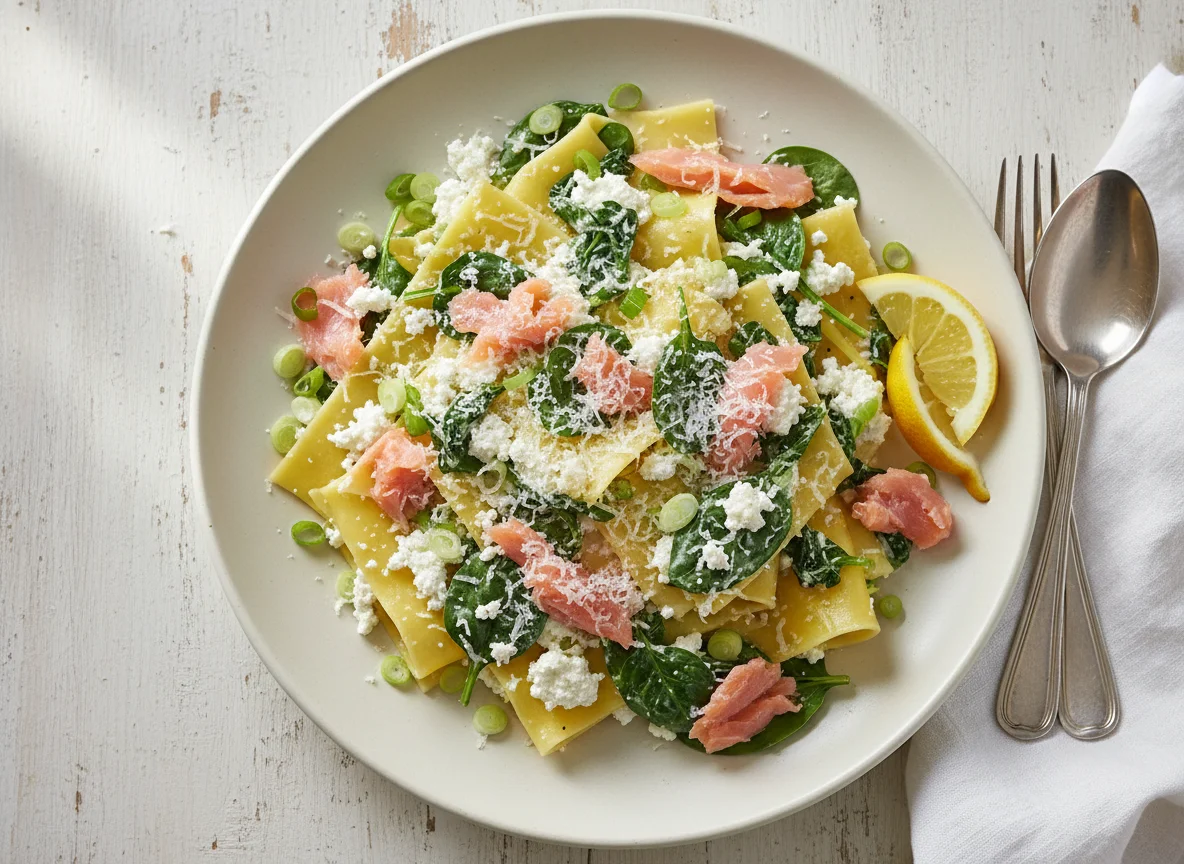 Pasta mit Räucherlachs photo