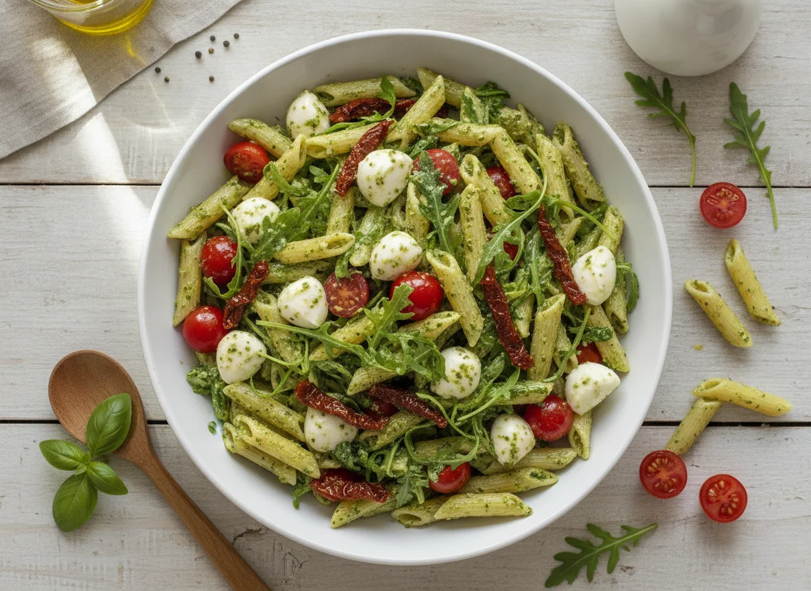 Pasta-Salat mit Rucola und Mozzarella photo