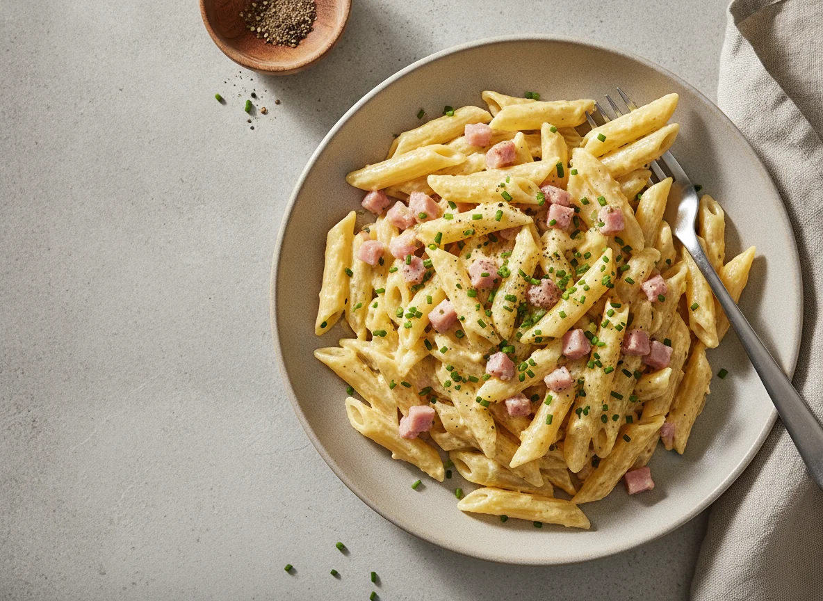 Penne Carbonara Art photo