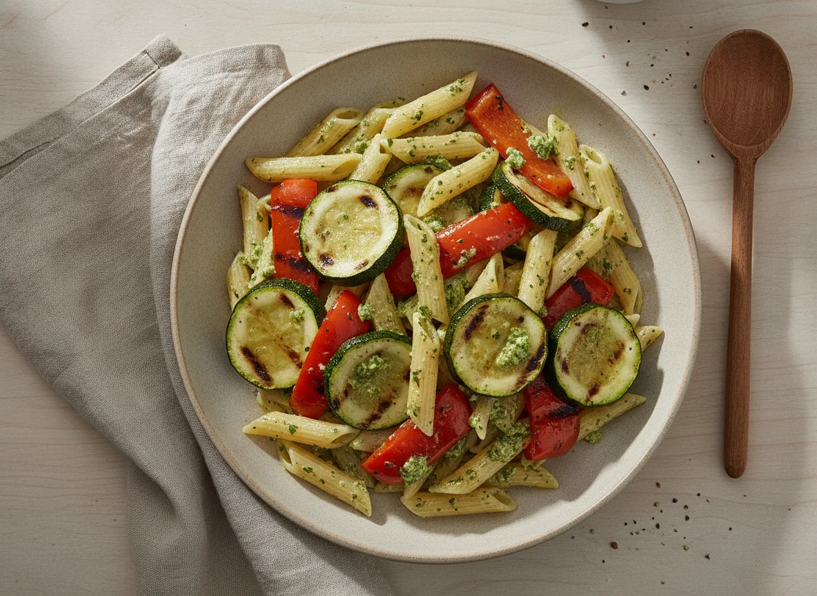 Penne mit Grillgemüse photo