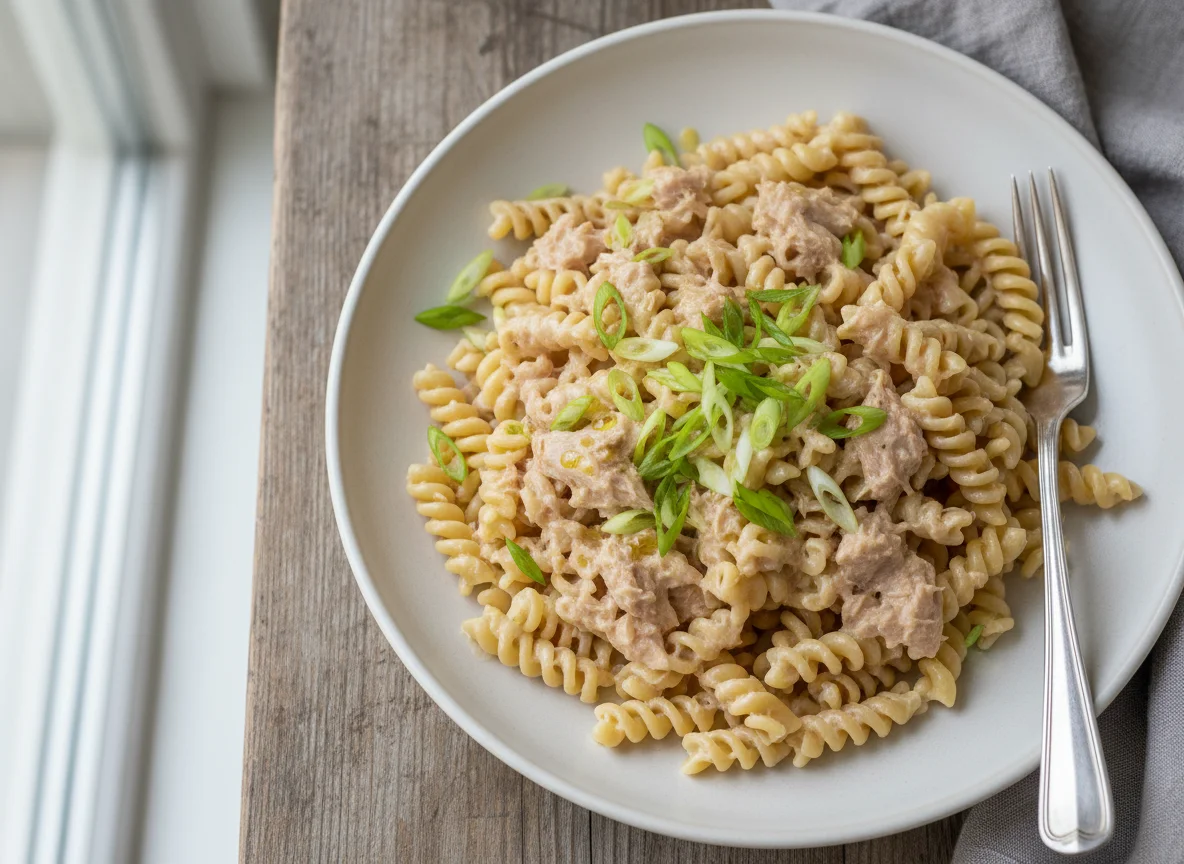 Penne mit Thunfisch-Sahnesauce photo