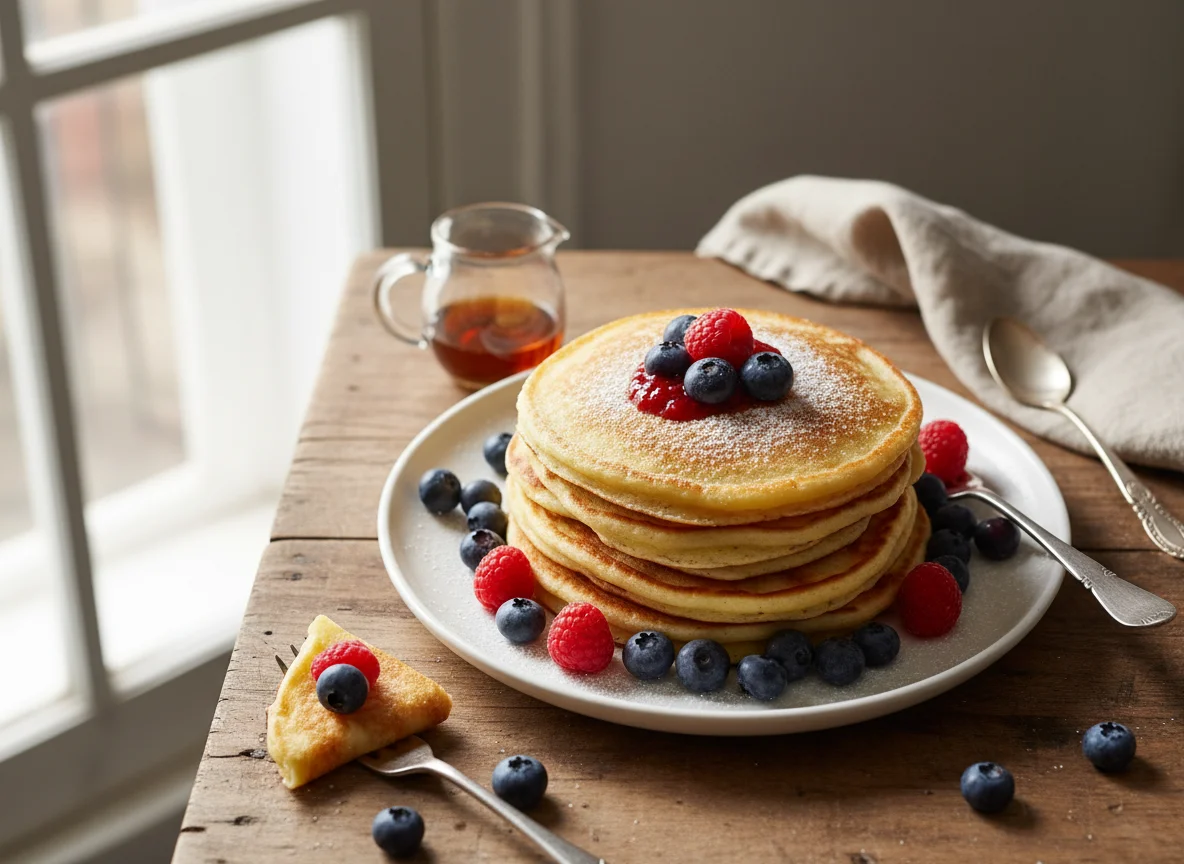 Pfannkuchen mit Beeren photo