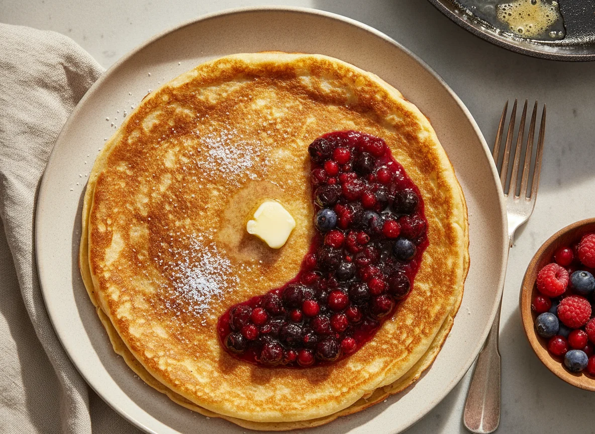 Pfannkuchen mit Beerenfüllung photo