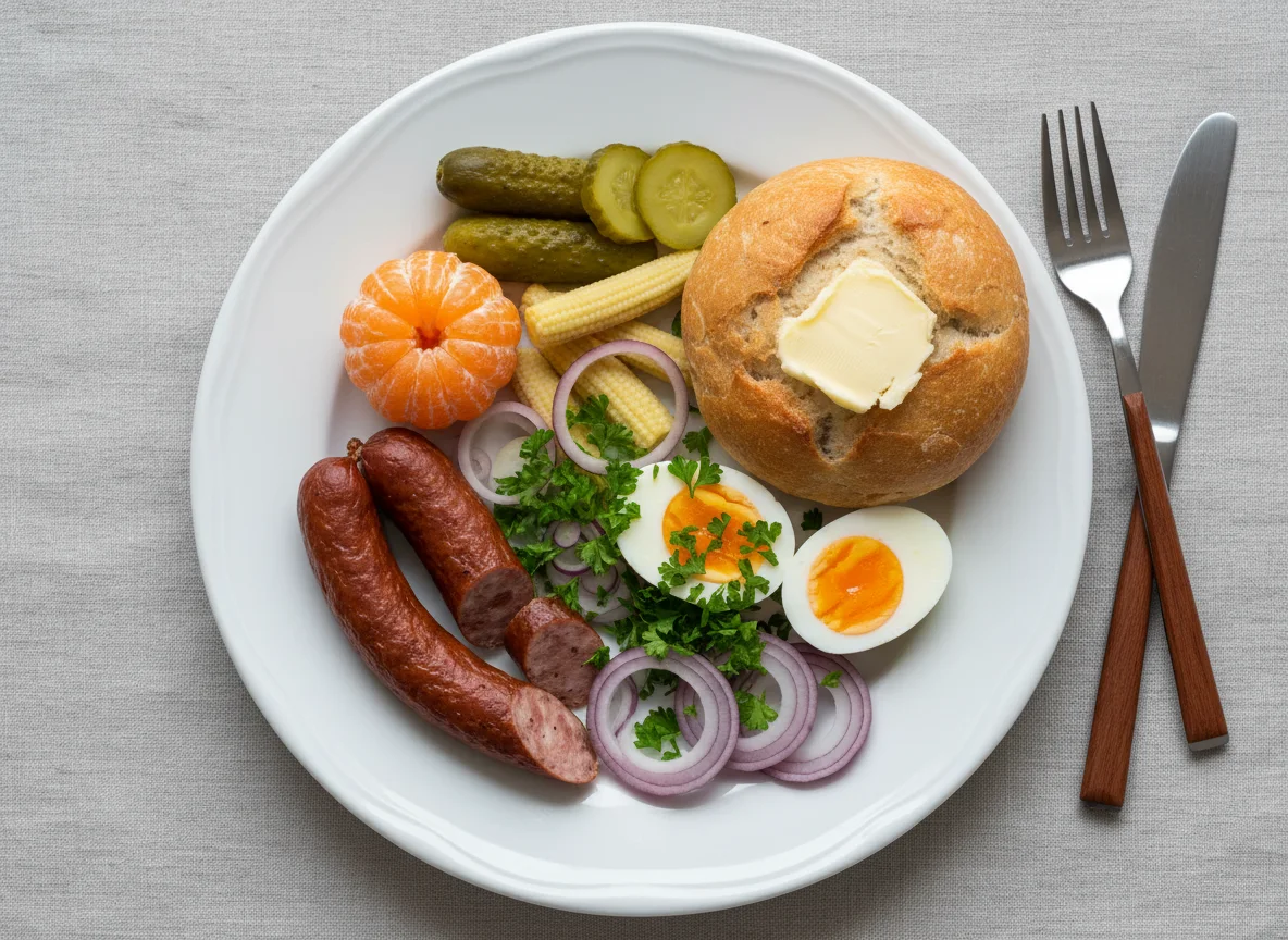 Pfefferbeißer und Beilagen photo