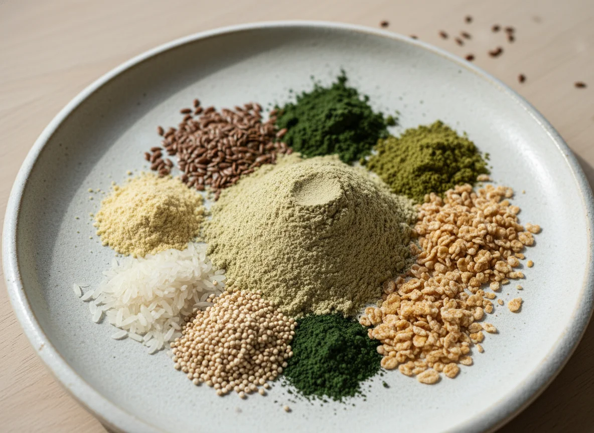 Pflanzliches Proteinpulver photo