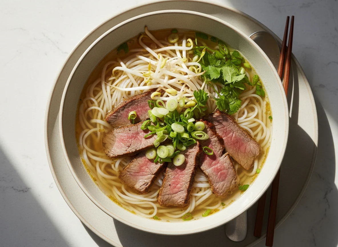 Pho Bo (Vietnamesische Rindfleisch-Nudelsuppe) photo