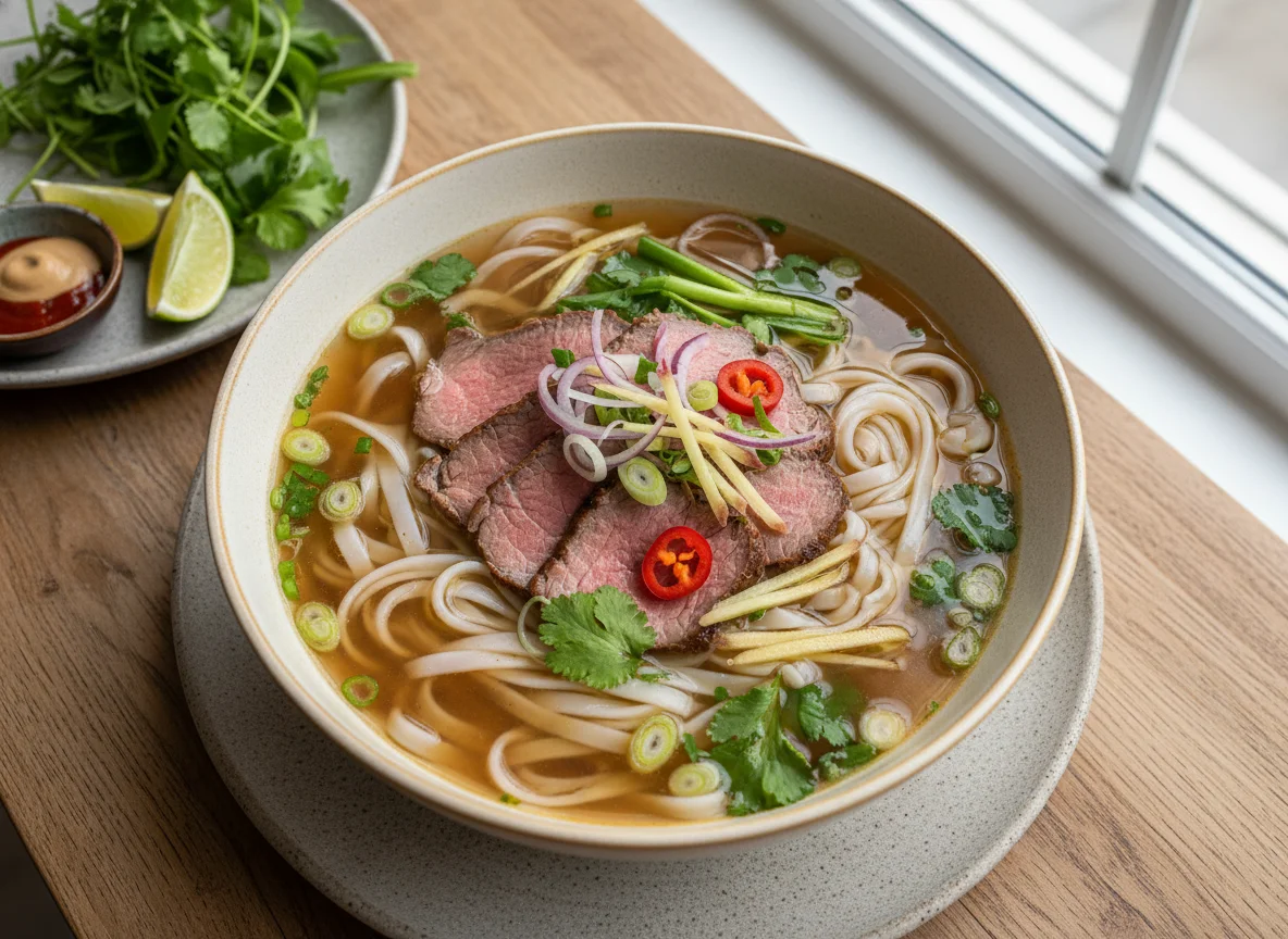 Pho Bo (Vietnamesische Rindfleischsuppe) photo