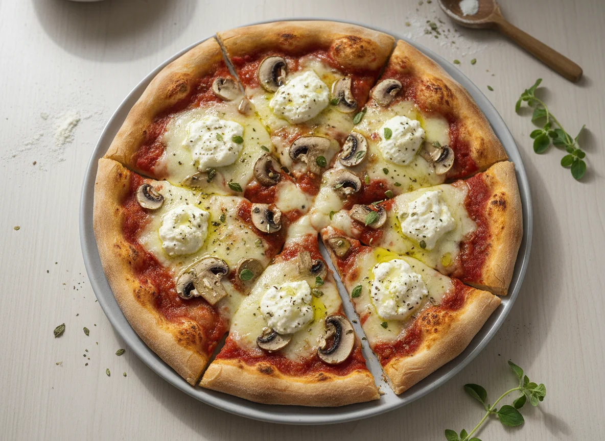 Pilz-Ricotta-Pizza photo