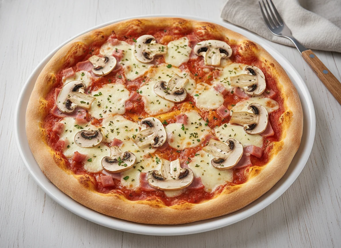 Pilz-Schinken-Pizza photo