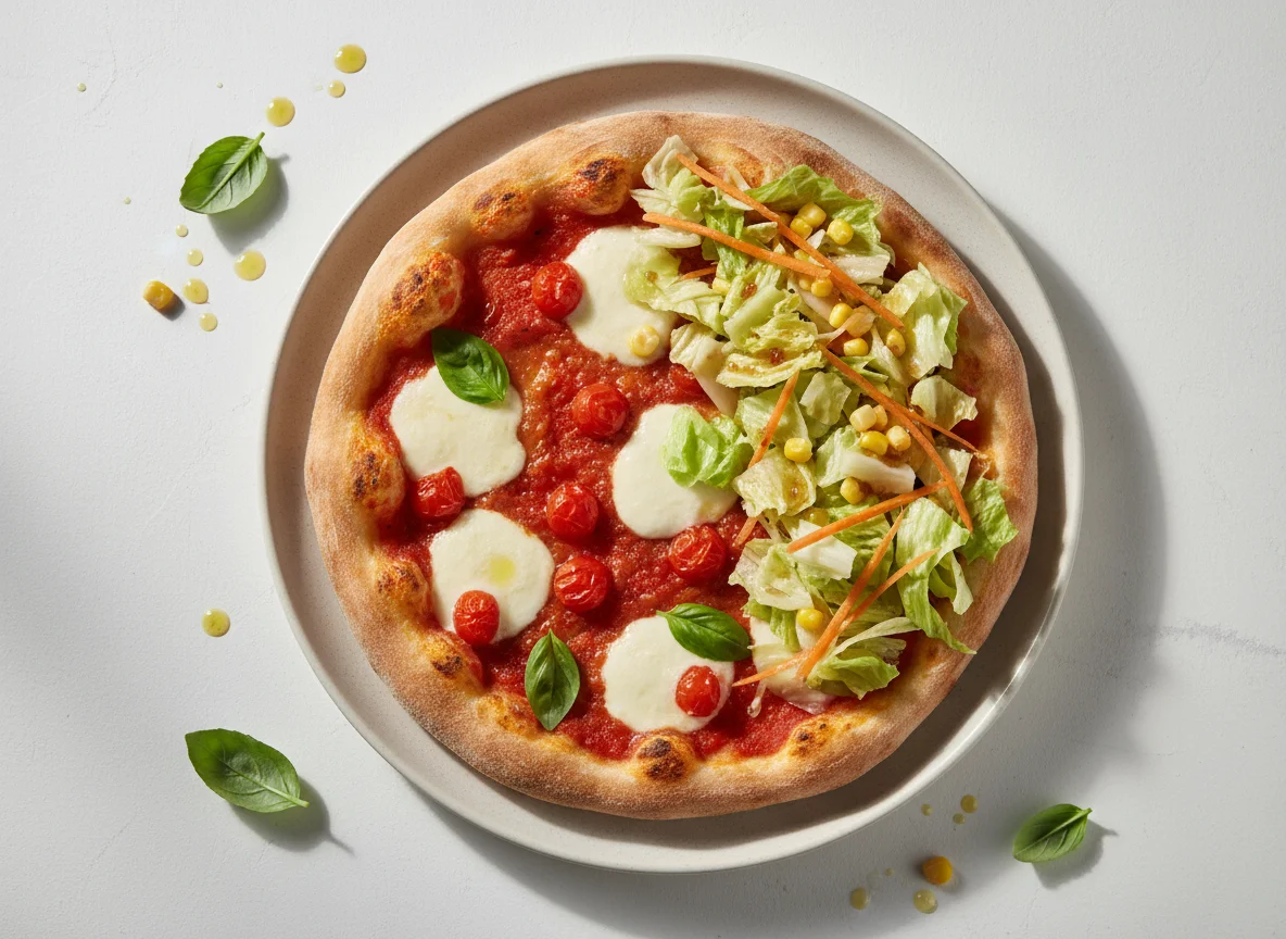 Pinsa mit Salat photo