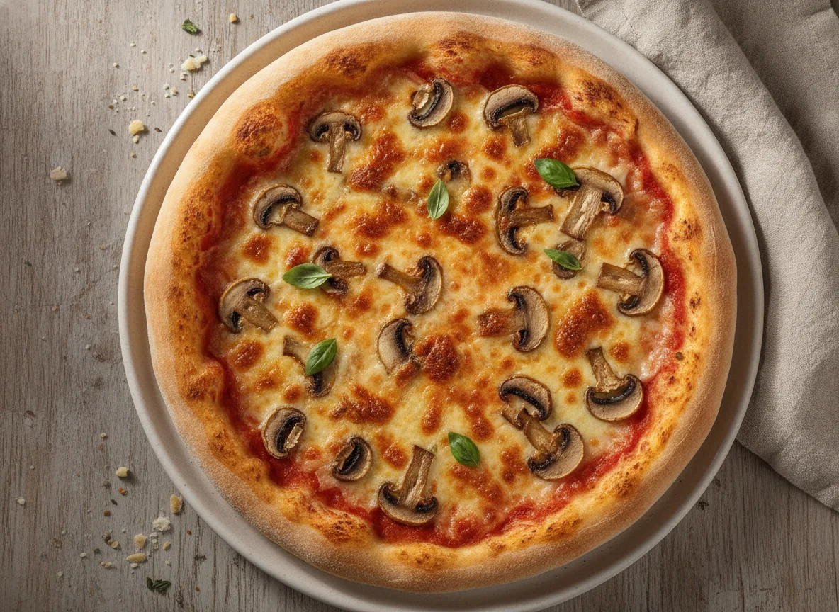 Pizza mit Champignons photo