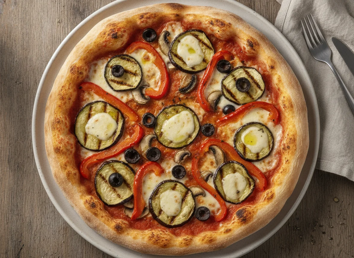 Pizza mit Grillgemüse photo