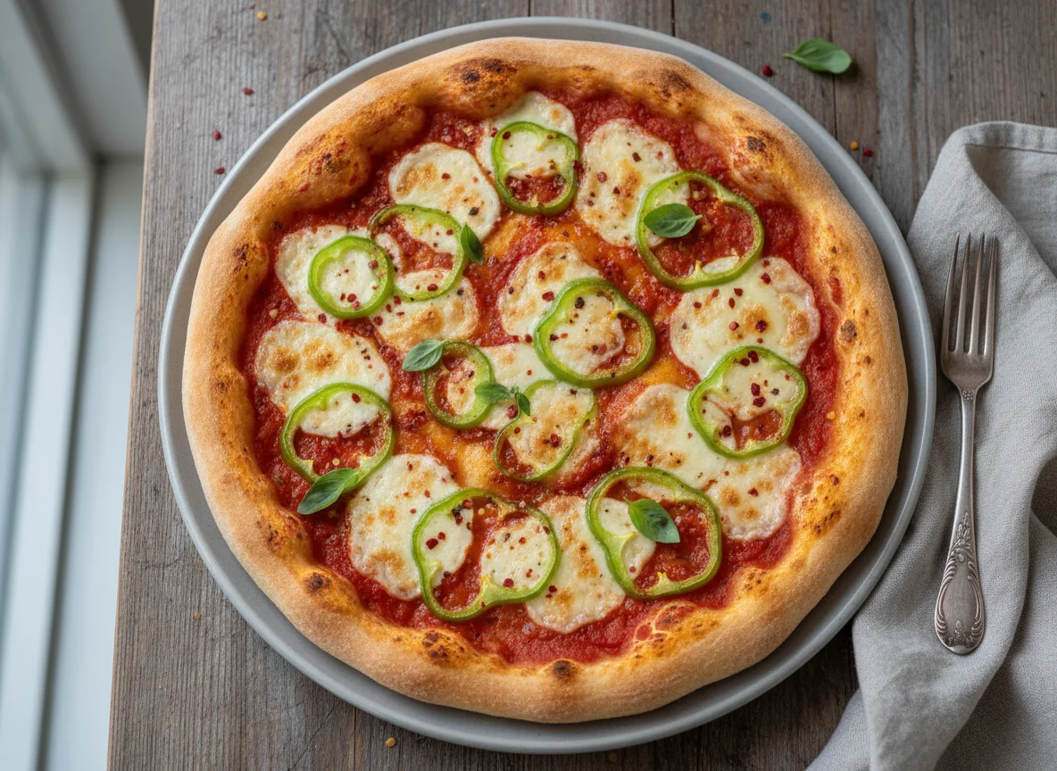 Pizza mit Paprika und Käse photo