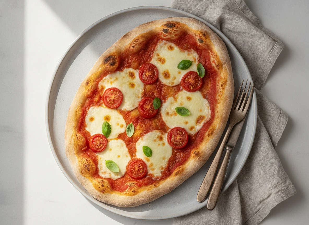 Pizza mit Tomaten und Käse photo