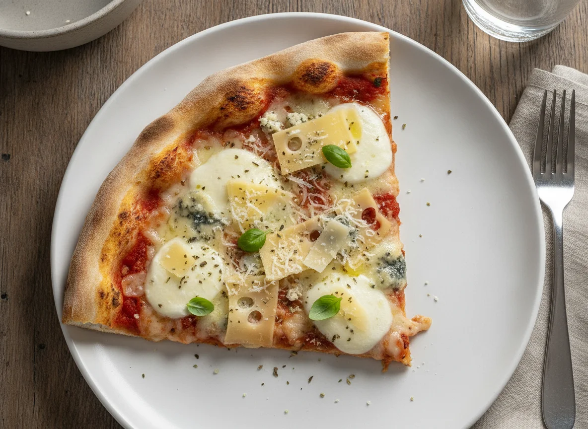 Pizza Quattro Formaggi Stück photo