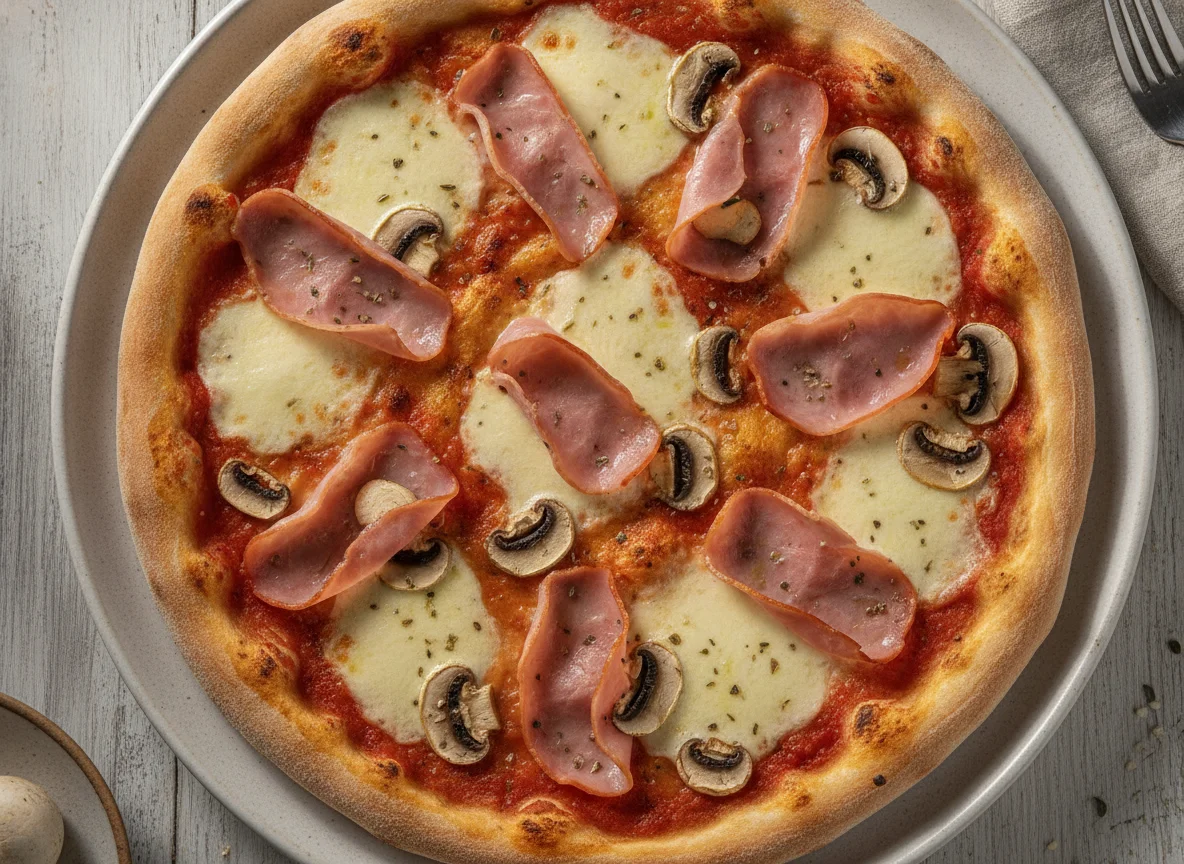 Pizza Regina (Schinken und Champignons) photo