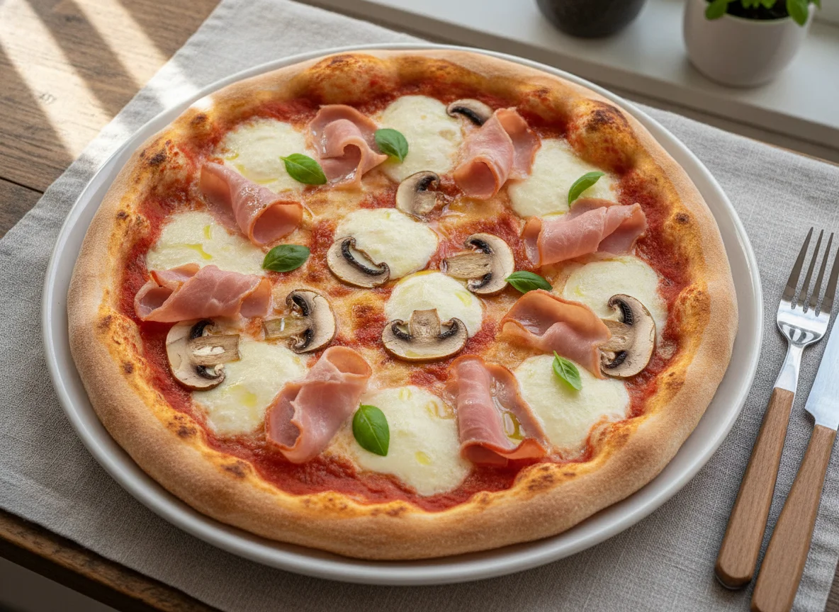 Pizza Regina (Schinken und Pilze) photo