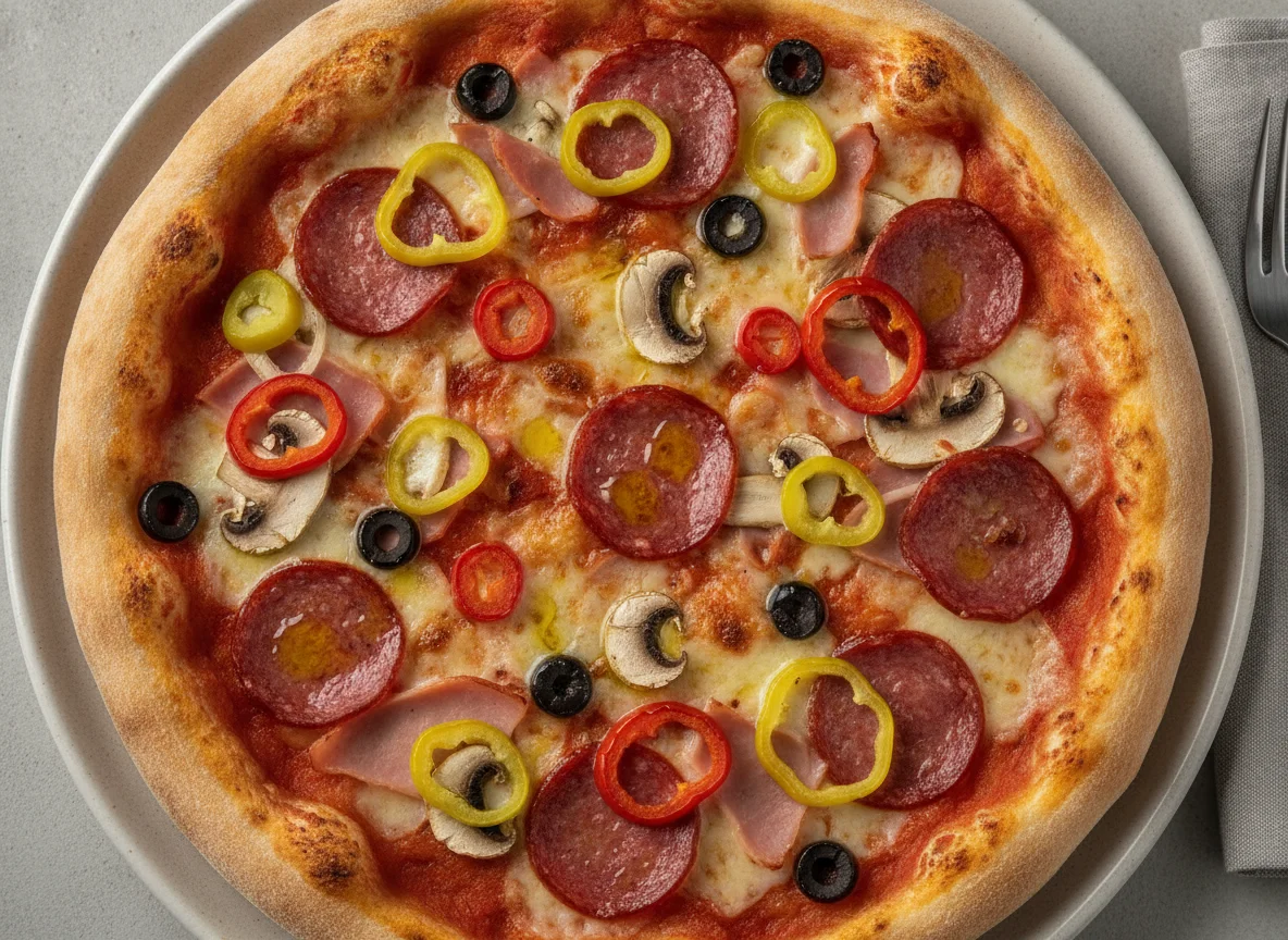 Pizza Speciale mit Peperoni photo