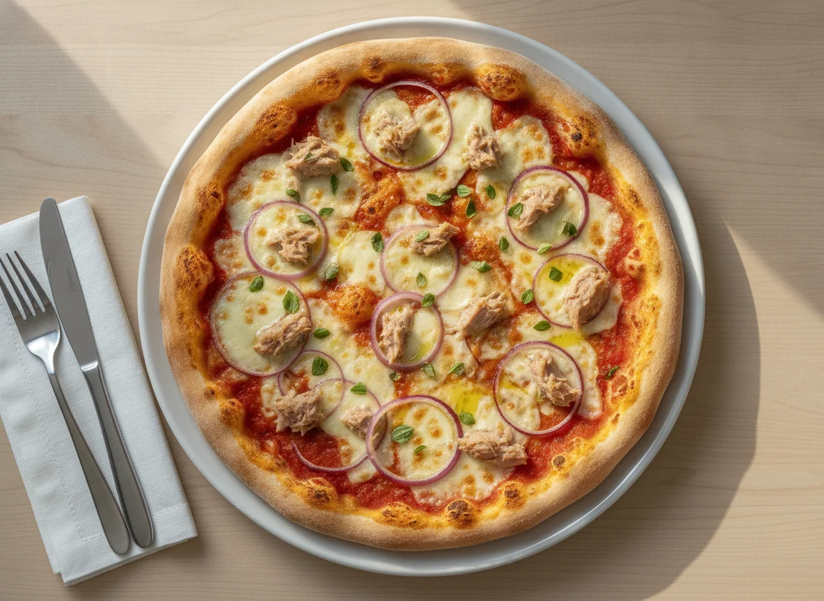 Pizza Tonno (Thunfischpizza) photo