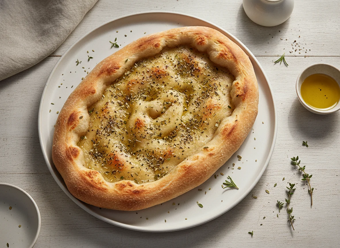 Pizzabrot mit Kräutern photo