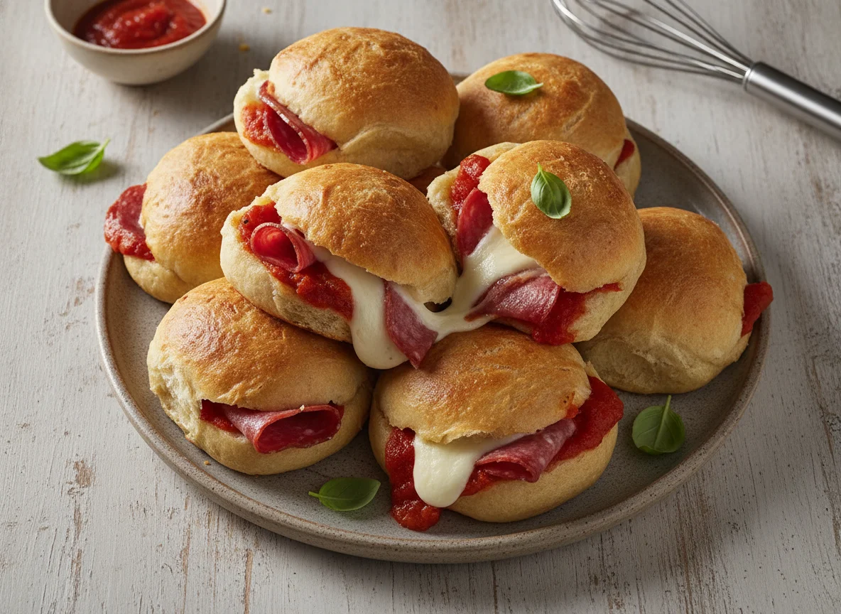 Pizzabrötchen gefüllt photo