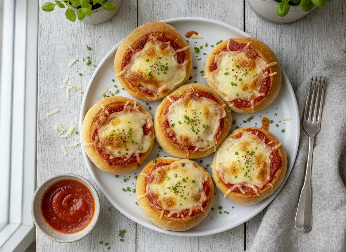 Pizzabrötchen mit Käse photo