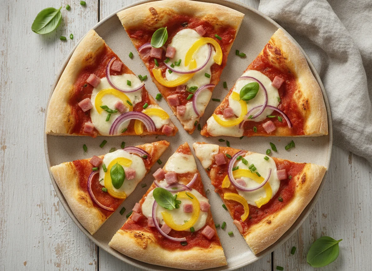 Pizza-Stücke mit verschiedenen Belägen photo