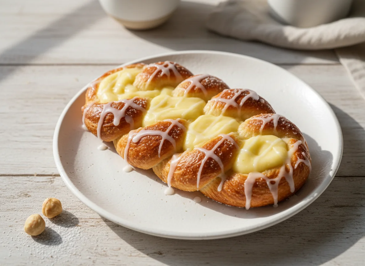 Plundergebäck mit Puddingfüllung photo