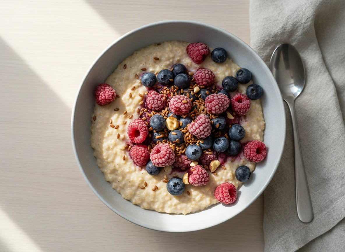 Porridge mit Beeren photo