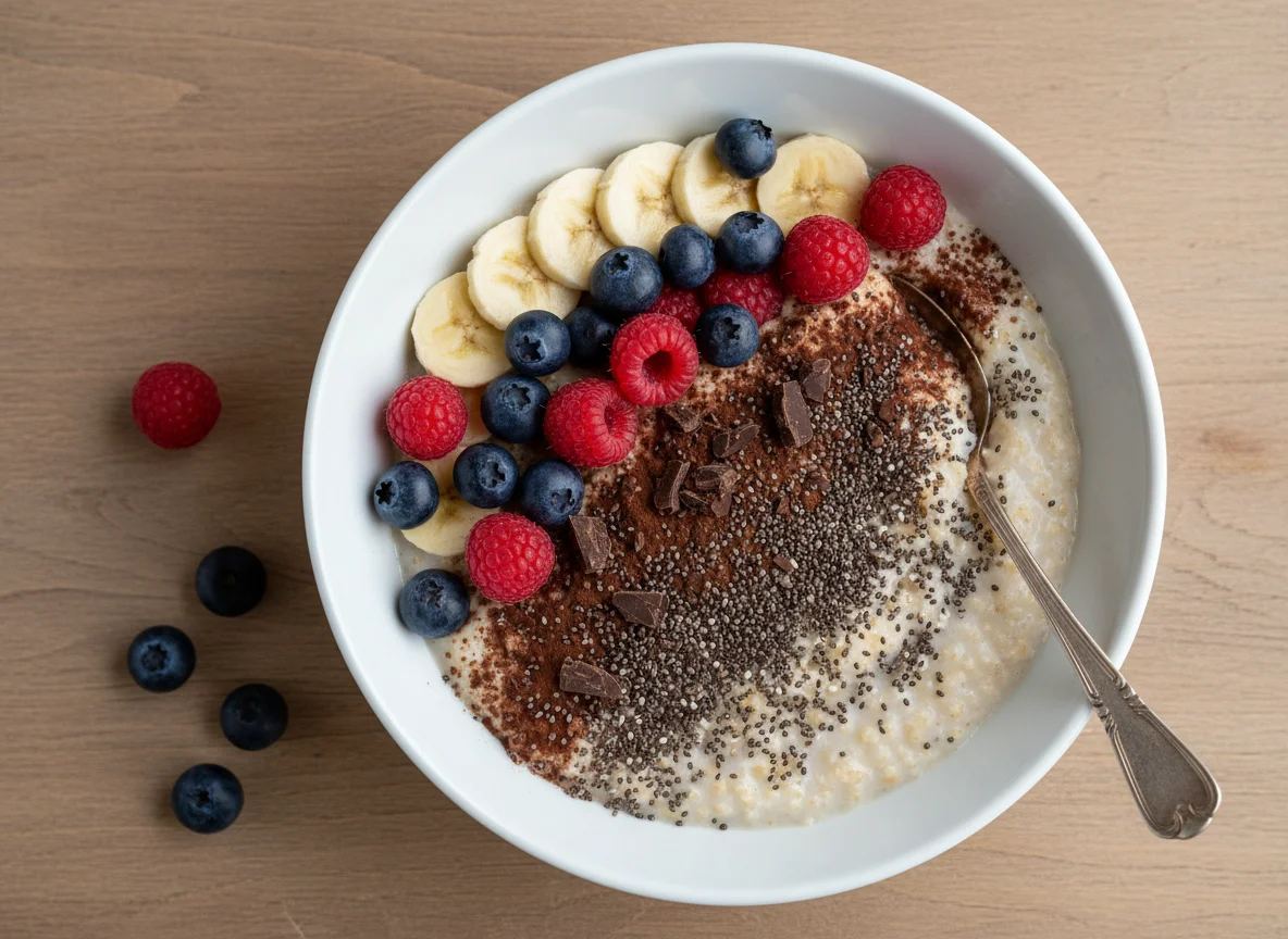 Porridge mit Chiasamen photo